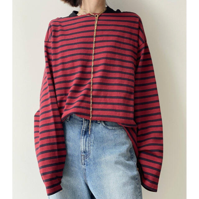 L'Appartement DEUXIEME CLASSE(アパルトモンドゥーズィエムクラス)の【GOOD GRIEF!/グッドグリーフ】Border Overdye Tops レディースのトップス(カットソー(長袖/七分))の商品写真