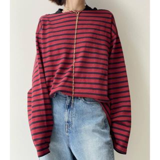 アパルトモンドゥーズィエムクラス(L'Appartement DEUXIEME CLASSE)の【GOOD GRIEF!/グッドグリーフ】Border Overdye Tops(カットソー(長袖/七分))