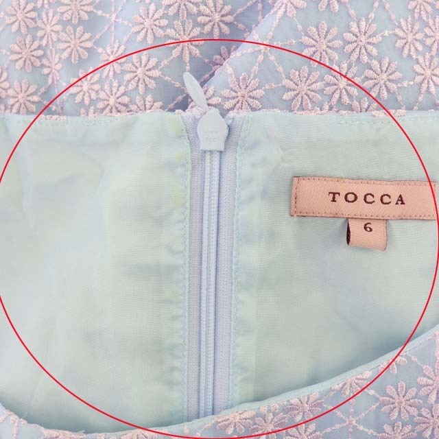 TOCCA(トッカ)のトッカ ドレス ワンピース ノースリーブ ロング 花柄 6 水色 ピンク レディースのレディース その他(その他)の商品写真