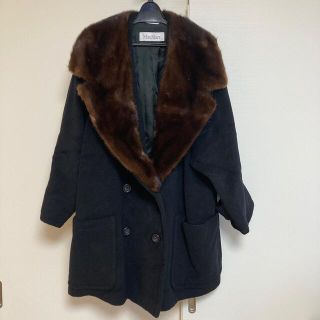 マックスマーラ(Max Mara)のマックスマーラ Max Mara コート ファー付き ブラック系 レディース(その他)