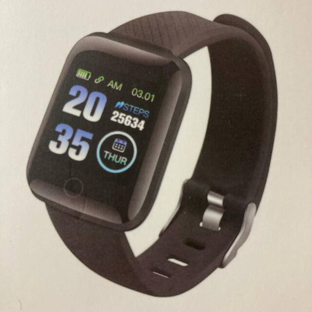 スマートウォッチ黒　ランニング 最新型　歩数計　血圧　心拍数 メンズの時計(腕時計(デジタル))の商品写真