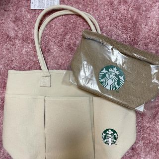 スターバックスコーヒー(Starbucks Coffee)の新品スタバ　2021年福袋トートバッグ&ジュートランチバック　かばん　2点セット(エコバッグ)