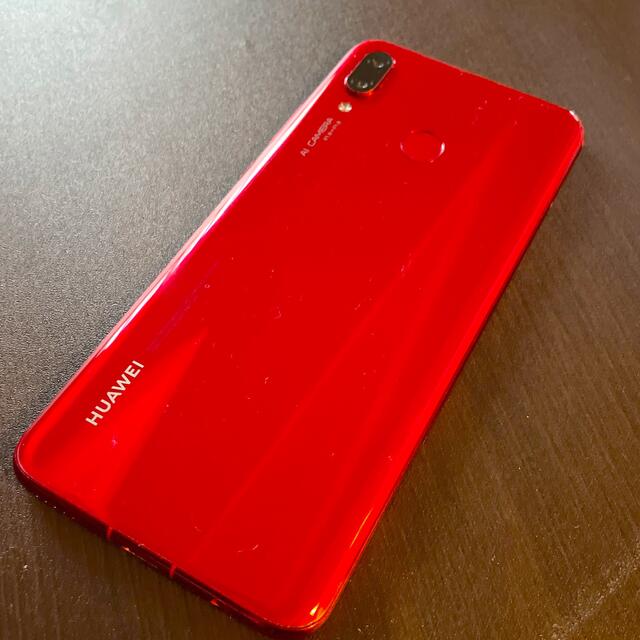 スマホ/家電/カメラSIMフリー Huawei nova3 （レッド・限定色）