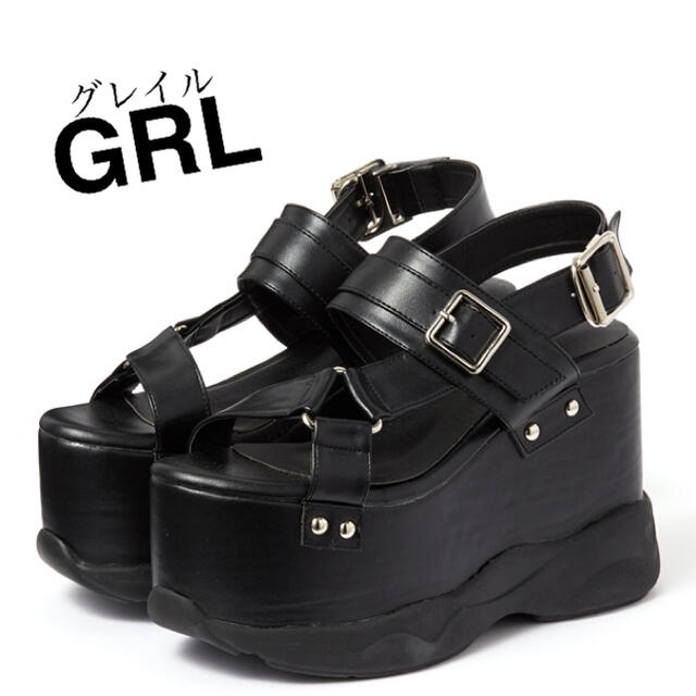 GRL(グレイル)のGRL グレイル レザー メタルパーツ ベルト 厚底 サンダル レディースの靴/シューズ(サンダル)の商品写真