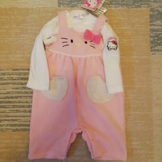 ハローキティ(ハローキティ)のサロペット👶ロンパース　キティちゃん(ロンパース)