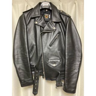 ショット(schott)の極美品　schott  onestar ワンスター　サイズ38 ZORN着　(ライダースジャケット)