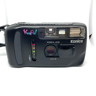 コニカミノルタ(KONICA MINOLTA)の希少 完全動作品 Konica コニカ KANPAI カンパイ 音声反応カメラ(フィルムカメラ)