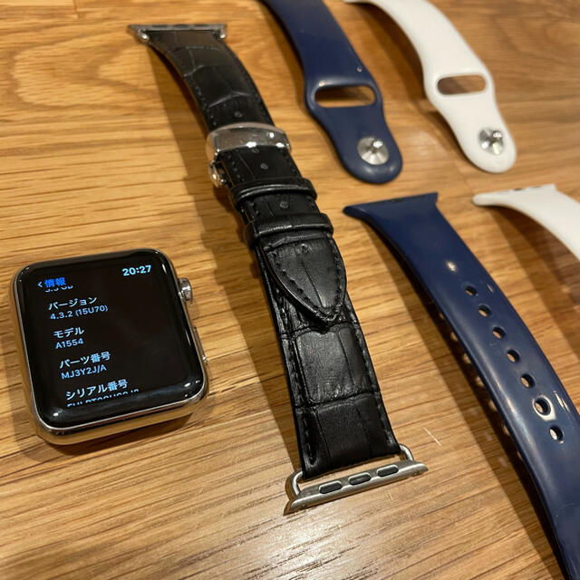 Apple Watch(アップルウォッチ)のApple Watch 42mm ステンレス ミラネーゼループ バンド  スマホ/家電/カメラのスマホアクセサリー(その他)の商品写真