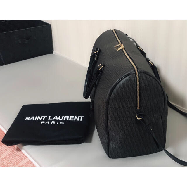 Saint Laurent   超美品サンローラン ロゴ型押しボストン/トラベル