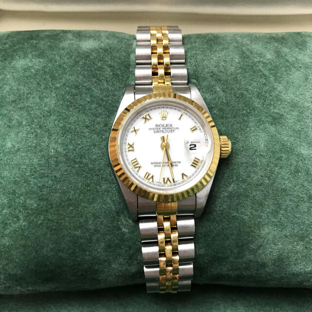 ROLEX(ロレックス)の鑑定済 ロレックス ROLEX オイスターパーペチュアル デイトジャストコンビ レディースのファッション小物(腕時計)の商品写真