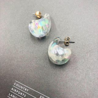 イエナ(IENA)の205◇ ティアドロップ フープピアス オーロラ (ピアス)