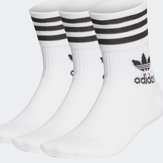 adidas(アディダス)のミッドカット クルーソックス 一足 レディースのレッグウェア(ソックス)の商品写真