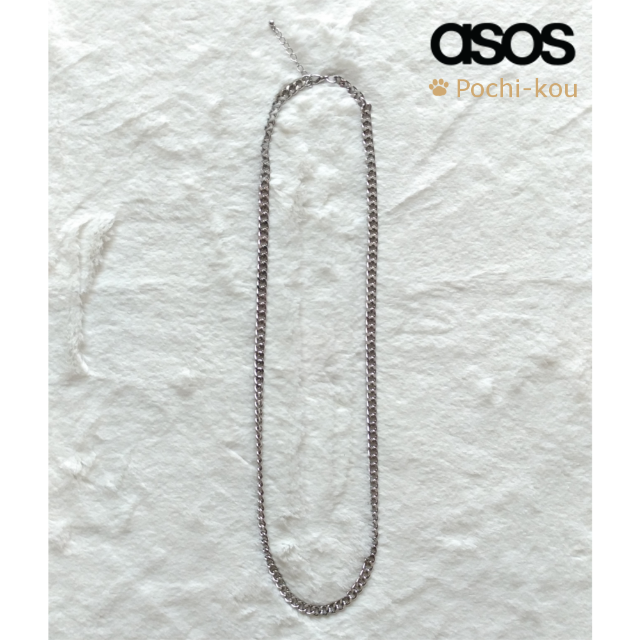 asos(エイソス)のセール中♪ 日本未入荷♪ ASOS シルバー チェーン ネックレス メンズのアクセサリー(ネックレス)の商品写真