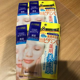 コーセーコスメポート(KOSE COSMEPORT)のKOSE 浸透ホワイトマスク　4枚(パック/フェイスマスク)