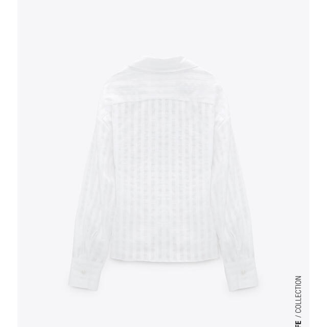 ZARA(ザラ)の新品タグ付き☆ZARA リボンドレープシャツ レディースのトップス(シャツ/ブラウス(長袖/七分))の商品写真