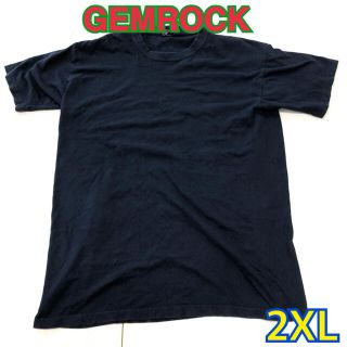 251 USA 古着 GEMROCK 無地 半袖Tシャツ 2XL(Tシャツ/カットソー(半袖/袖なし))