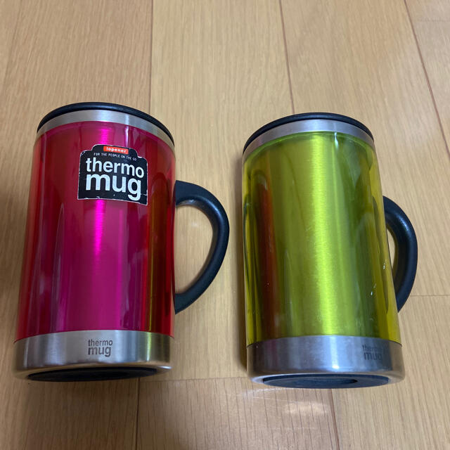 thermo mug(サーモマグ)のthermo mug  サーモマグ　2個セット　蓋付き スポーツ/アウトドアのアウトドア(食器)の商品写真