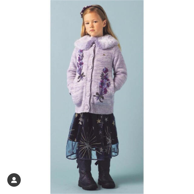 ANNA SUI mini(アナスイミニ)のANNA SUImini L【極美品】♡ニットブルゾン♡ キッズ/ベビー/マタニティのキッズ服女の子用(90cm~)(ジャケット/上着)の商品写真