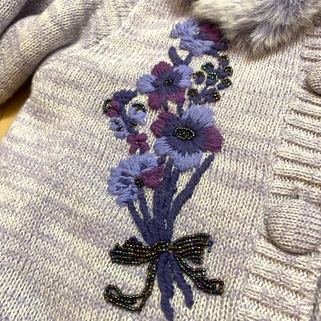 ANNA SUI mini(アナスイミニ)のANNA SUImini L【極美品】♡ニットブルゾン♡ キッズ/ベビー/マタニティのキッズ服女の子用(90cm~)(ジャケット/上着)の商品写真