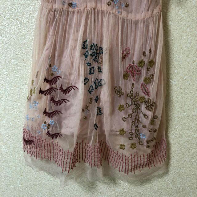 ZARA KIDS(ザラキッズ)のZARA girls 刺繍シフォンワンピース　110㎝ キッズ/ベビー/マタニティのキッズ服女の子用(90cm~)(ワンピース)の商品写真