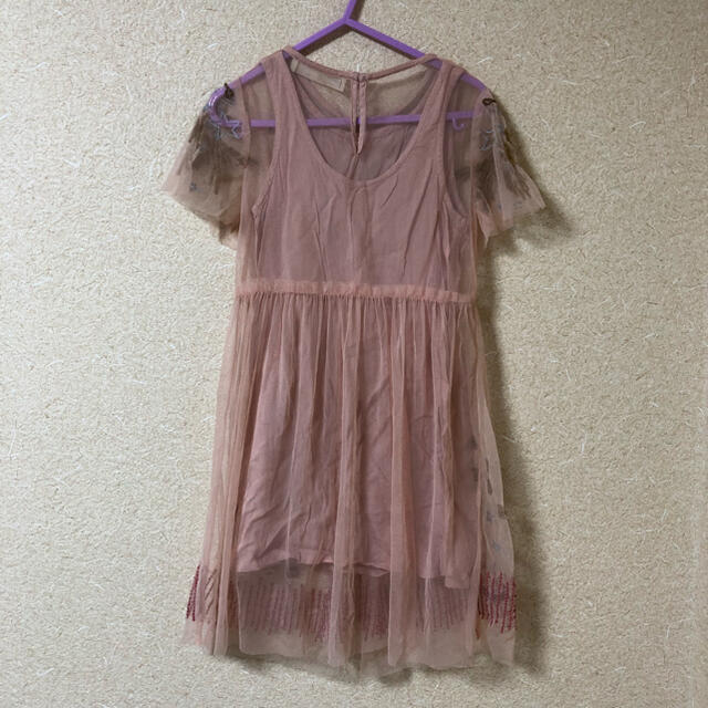 ZARA KIDS(ザラキッズ)のZARA girls 刺繍シフォンワンピース　110㎝ キッズ/ベビー/マタニティのキッズ服女の子用(90cm~)(ワンピース)の商品写真