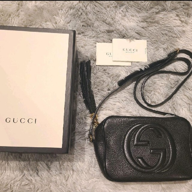 Gucci(グッチ)の正規品 GUCCI ソーホー ショルダーバッグ ブラック レディースのバッグ(ショルダーバッグ)の商品写真