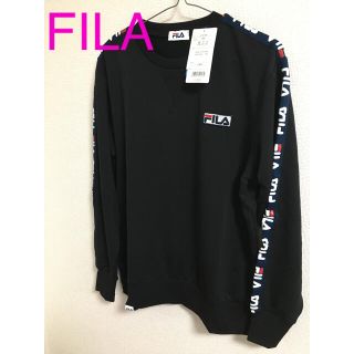 フィラ(FILA)の【新品タグ付】FILA クルー　スウェット　ブラック(スウェット)