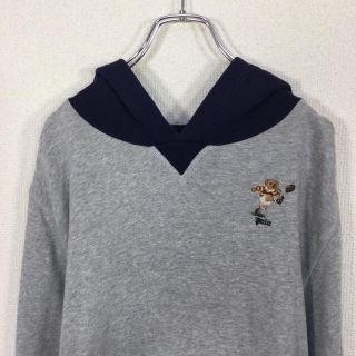 ポロラルフローレン(POLO RALPH LAUREN)の●【美品】ラルフローレン　ポロベアパーカー　ツートンカラー　ラガー　テディベア(パーカー)