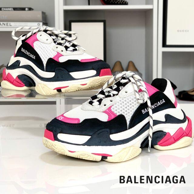 Balenciaga(バレンシアガ)の2954 バレンシアガ トリプルＳ スニーカー ホワイト ピンク レディースの靴/シューズ(スニーカー)の商品写真