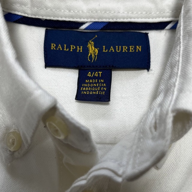 Ralph Lauren(ラルフローレン)のRALPHLAUREN / 白シャツ / 4/4T キッズ/ベビー/マタニティのキッズ服男の子用(90cm~)(ドレス/フォーマル)の商品写真