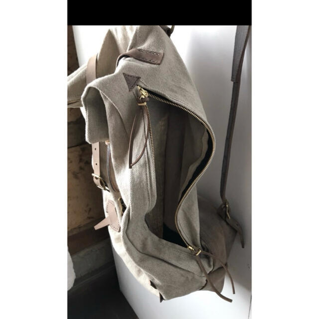 nest Robe(ネストローブ)の最終お値下げ　ヴィンテージ  リネンリュック  新品未使用 レディースのバッグ(リュック/バックパック)の商品写真