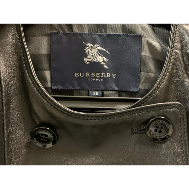 BURBERRY - BURBERRY LONDON ノーカラー レザージャケットの通販 by