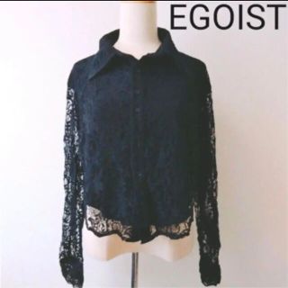 エゴイスト(EGOIST)のEGOIST 黒　ブラック　レーストップス(シャツ/ブラウス(長袖/七分))