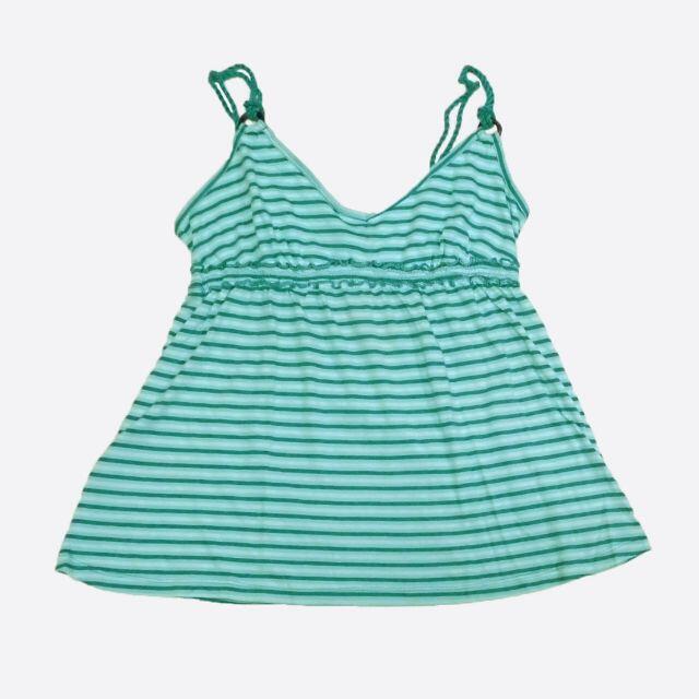 Old Navy(オールドネイビー)の★新品★オールドネイビー★ボーダーキャミソールチュニック (Green/M) レディースのトップス(キャミソール)の商品写真