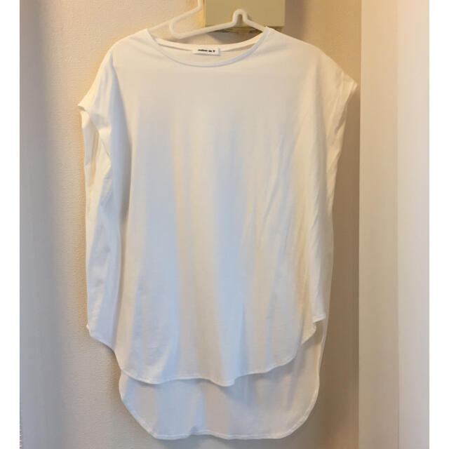 MADISONBLUE(マディソンブルー)のコットンシルクTシャツ   ホワイト メンズのトップス(Tシャツ/カットソー(半袖/袖なし))の商品写真