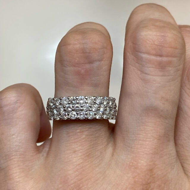 大人気新作 pt1000 1.5ct ダイヤモンドパヴェリング リング(指輪