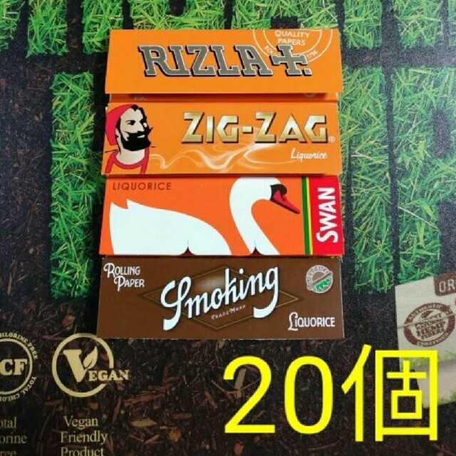 手巻きタバコ用★ リコリス ペーパー 20個 ジグザグ スモーキング リズラ メンズのファッション小物(タバコグッズ)の商品写真