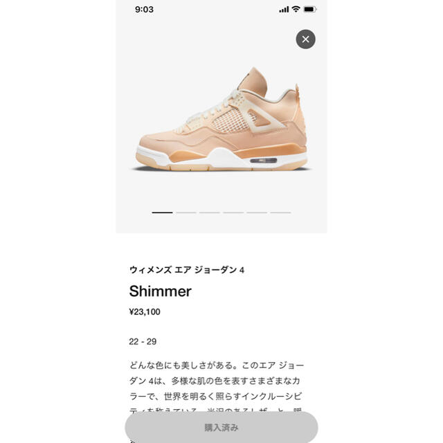 NIKE(ナイキ)のNIKE ウィメンズ　エアジョーダン4 メンズの靴/シューズ(スニーカー)の商品写真