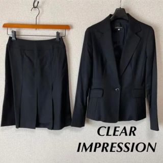 クリアインプレッション(CLEAR IMPRESSION)のクリアインプレッション スカートスーツ 1 W62 就活 黒 OL DMW(スーツ)