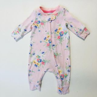 ベビーギャップ(babyGAP)のBaby gap 花柄ロンパース カバーオール(ロンパース)