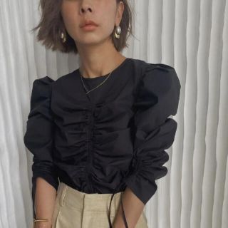 アメリヴィンテージ(Ameri VINTAGE)のAmeri 2WAY LADY FISHBONE MINI BLOUSE(シャツ/ブラウス(長袖/七分))