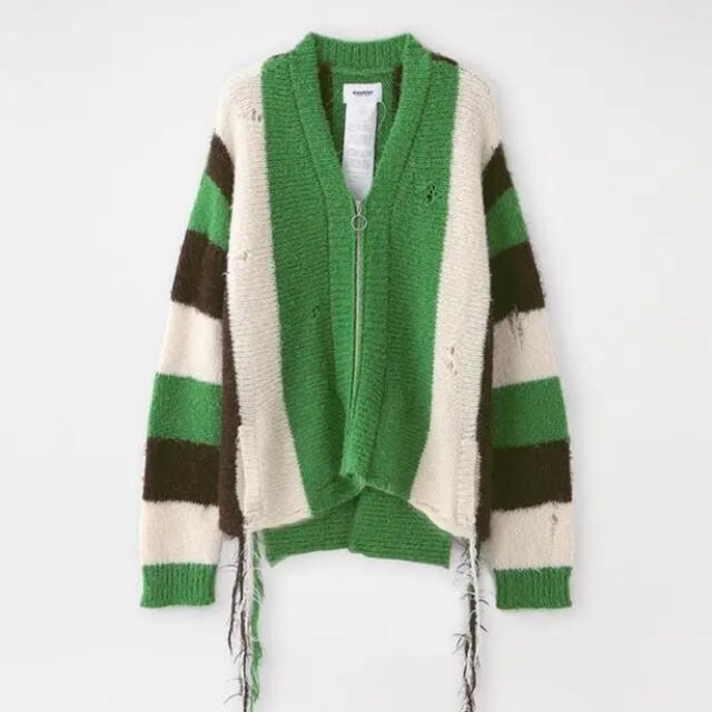 doublet 21aw ZIP UP STRIPE CARDIGAN