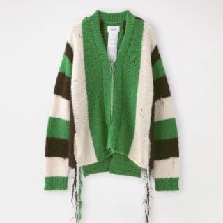 アレッジ(ALLEGE)のdoublet 21aw ZIP UP STRIPE CARDIGAN(カーディガン)