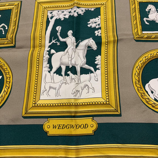 Hermes(エルメス)のエルメス　ウェッジウッド　ダブルネーム　カレ90 ハンドメイドのファッション小物(スカーフ)の商品写真