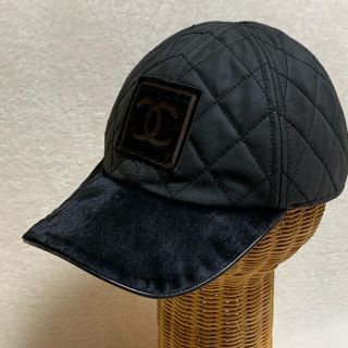 シャネル(CHANEL)の【新品未使用】CHANEL スポーツライン　最高級毛皮使用　キャップ　Lサイズ(キャップ)