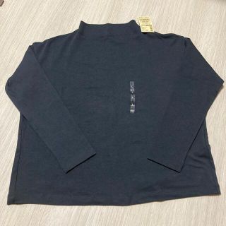 ムジルシリョウヒン(MUJI (無印良品))の無印良品　モックネックTシャツ　ダークネイビー(Tシャツ(長袖/七分))