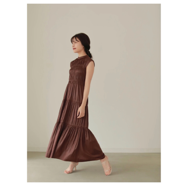 L’Or Shirring Gather Dress ワンピース　新品•タグ付き