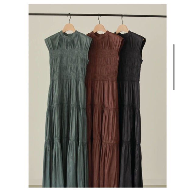 Shirring Gather Dress l‘or