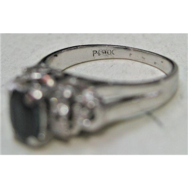 Pt900プラチナ リング指輪サファイヤ0.63ctダイヤ6P 0.13ct レディースのアクセサリー(リング(指輪))の商品写真