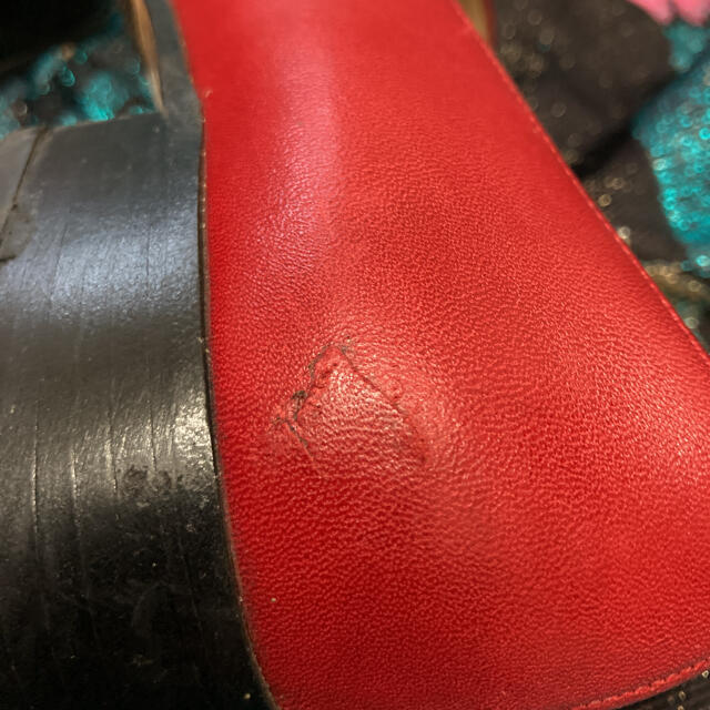 Salvatore Ferragamo(サルヴァトーレフェラガモ)のヴィンテージ フェラガモ ローファー ガンチーニ 赤 レディースの靴/シューズ(ローファー/革靴)の商品写真